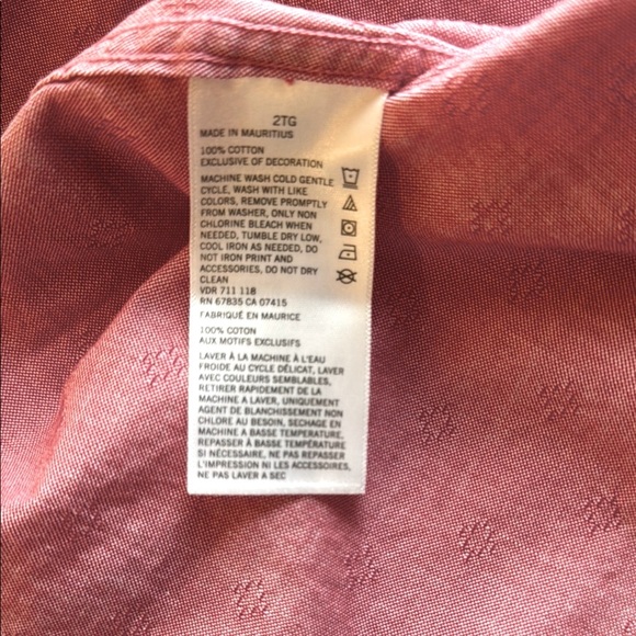 Nautica Pink Casual Button Down Shirt Lightweight - Picture 7 of 7